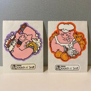 Vintage Trend Pig Scratch N Sniff Stickers Soap Onion